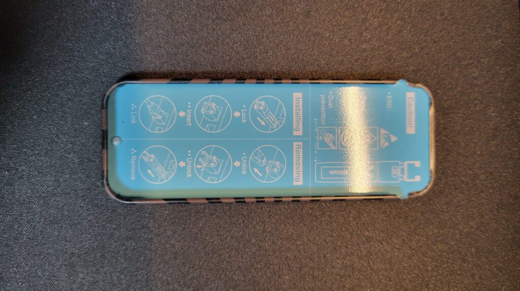 裏蓋に使用説明